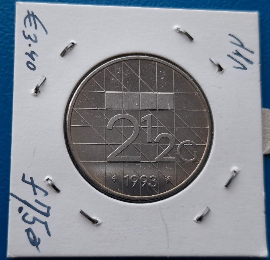 Nederland 2 1/2 gulden 1993 UNC - Beatrix*, Verzenden, Koningin Beatrix, 2½ gulden, Losse munt