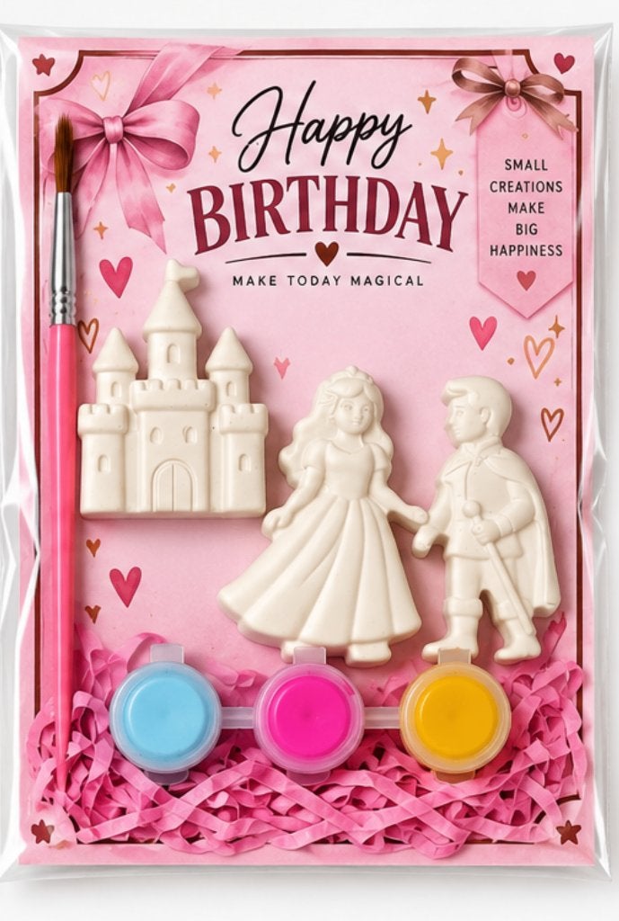 Originele traktatie school | Gips verven | Prinsessen, Ophalen of Verzenden, Nieuw, Feestartikel, Verjaardag