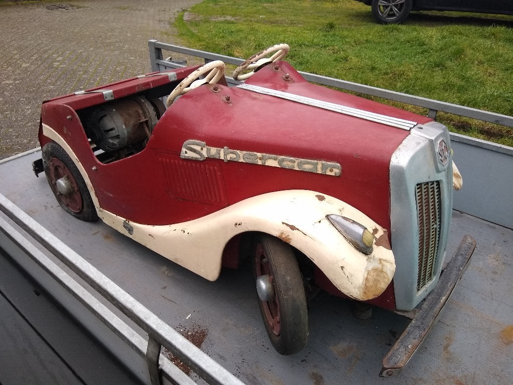 KERMIS AUTO SUPERCAR AUTOPEDE RACER DRAAIMOLEN DECO VINTAGE, Verzamelen, Overige Verzamelen, Ophalen, Gebruikt
