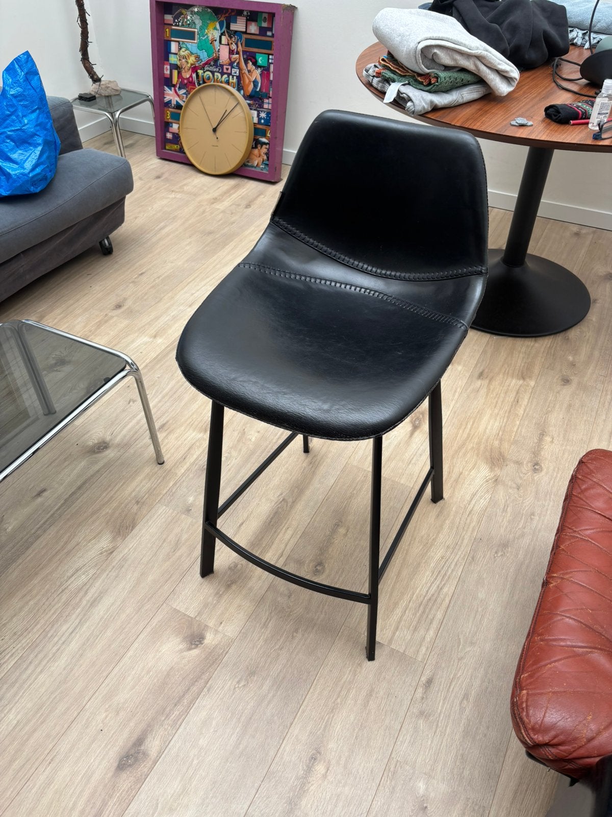 Dutchbone barkruk, Ophalen, Gebruikt, Met voetsteun, 60 tot 90 cm