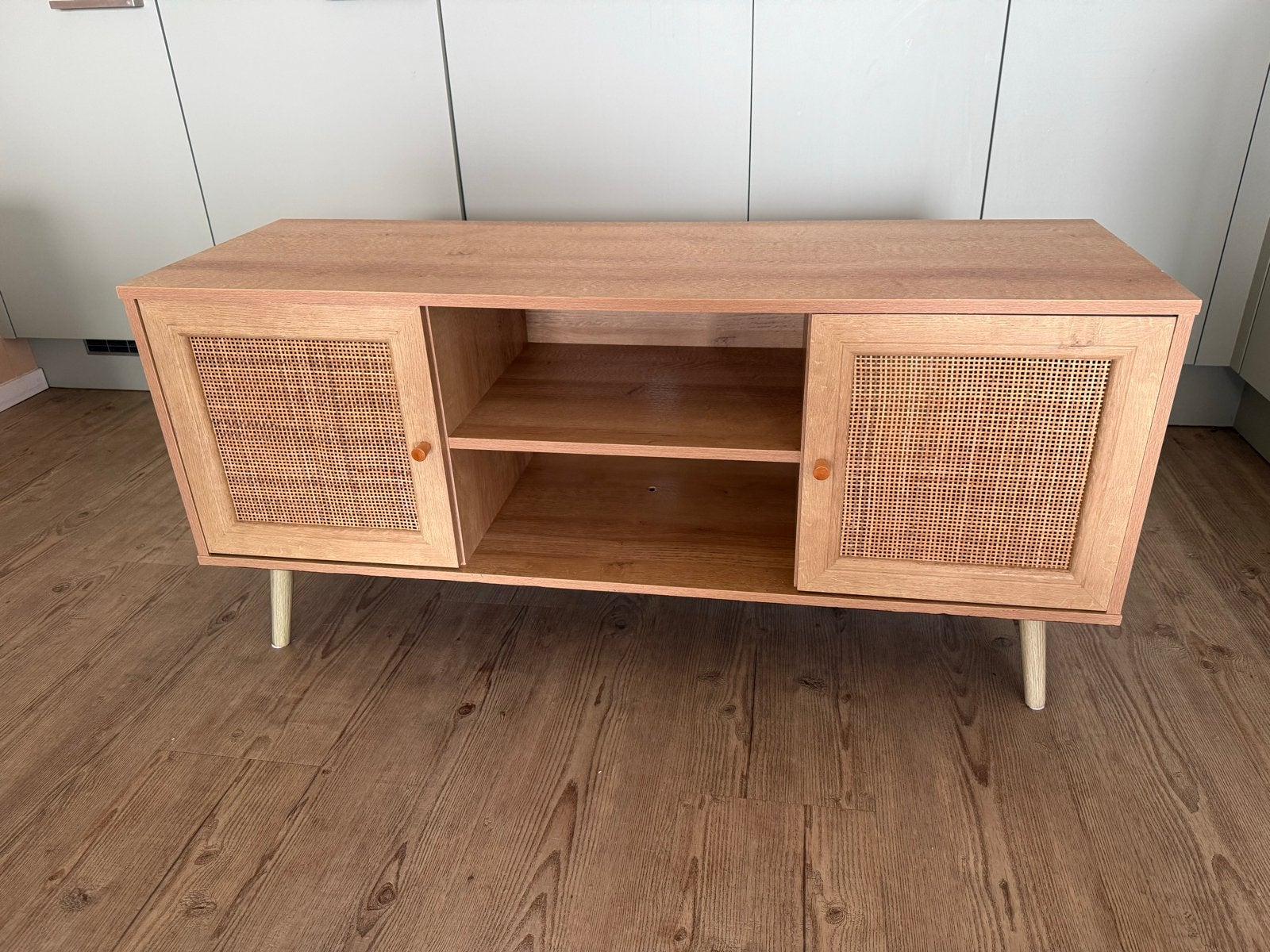 Sweeek Webbing TV-meubel 120x40x56 cm, Ophalen, Overige materialen, Gebruikt, 100 tot 150 cm