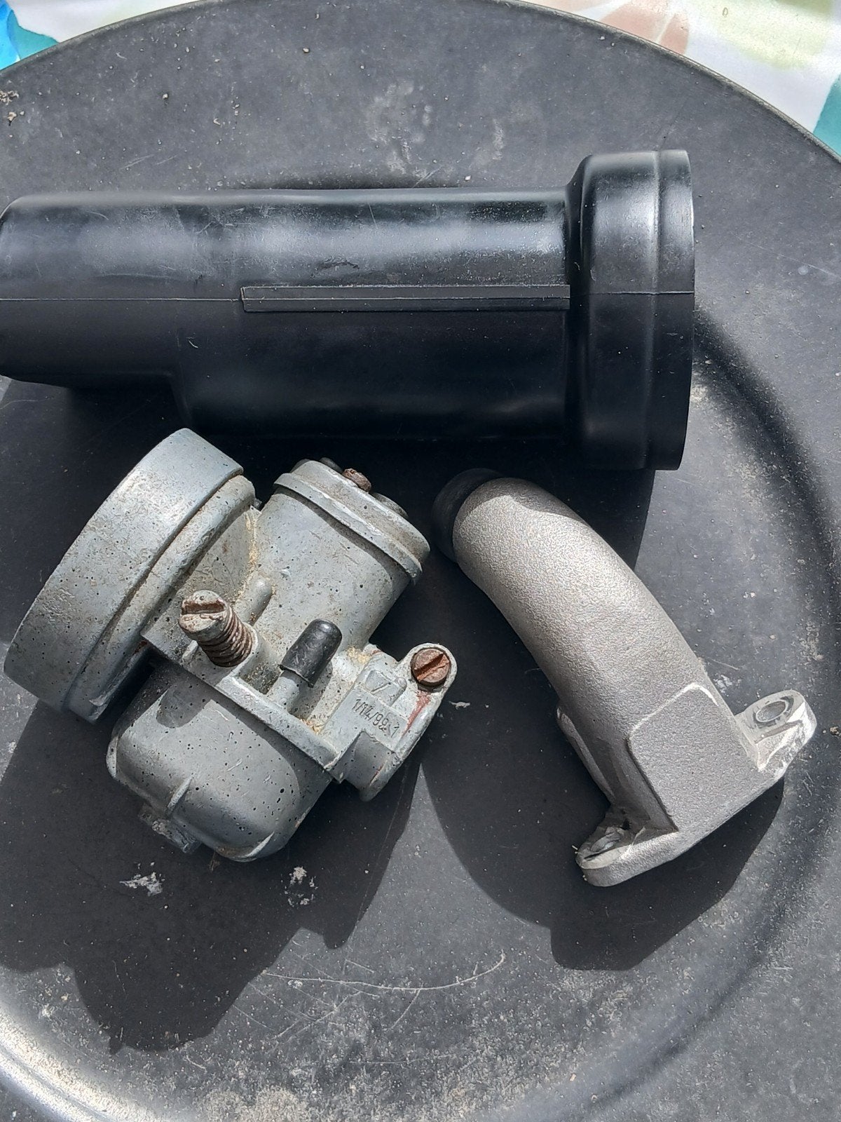 complete 14 bing 1/14/99 met spruitstuk en luchtbuis, Ophalen of Verzenden, Gebruikt, Carburateur