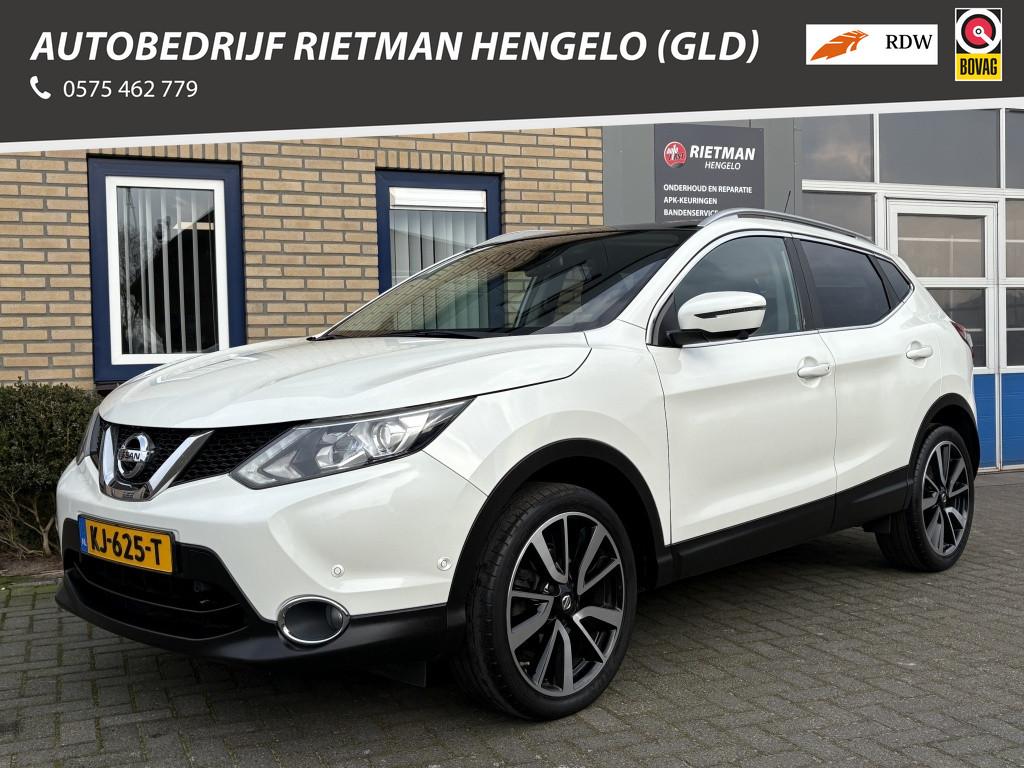 Nissan QASHQAI 1.2 Tekna PANO-CRUISE-TREKHAAK-STOELVERWARMIN, Auto's, Keurmerk '100% Onderhouden', Gebruikt, Euro 6, 4 cilinders