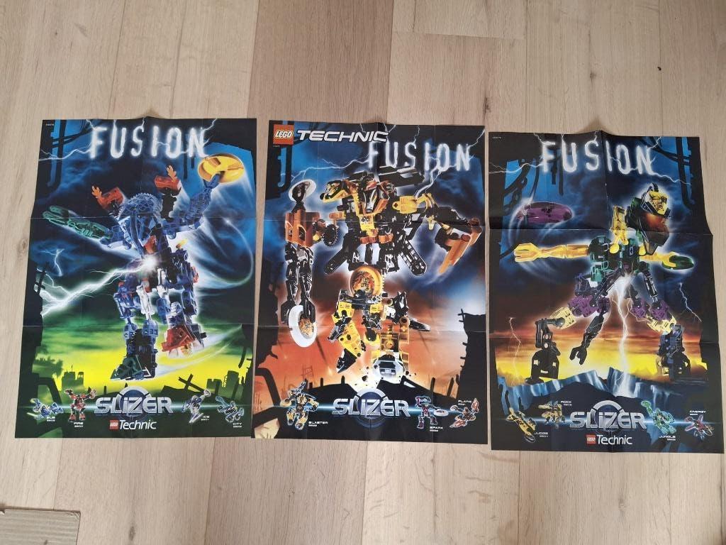 3x LEGO Slizer Fusions A3 posters origineel unused, Lego, Overige typen, Nieuw, Ophalen of Verzenden