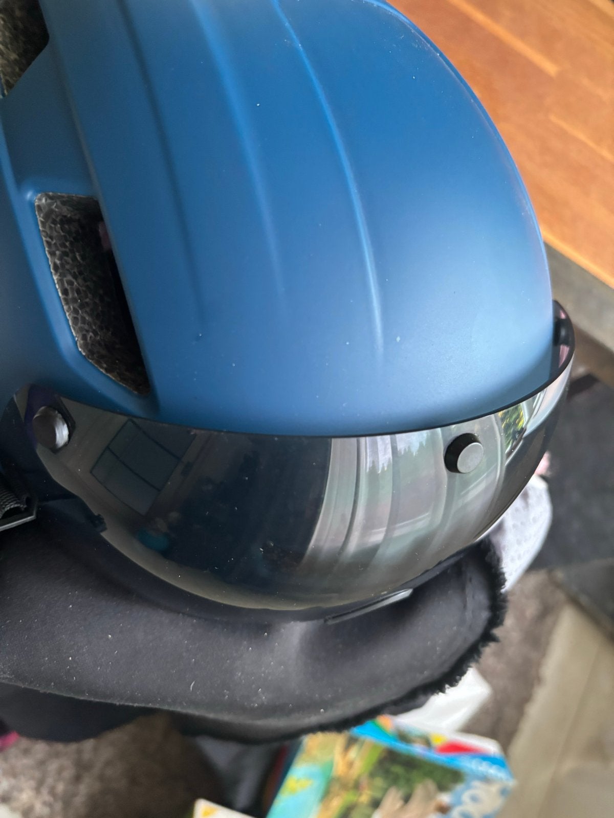 GOOFF  speed pedelec helm met vizier en achterlicht - Blauw