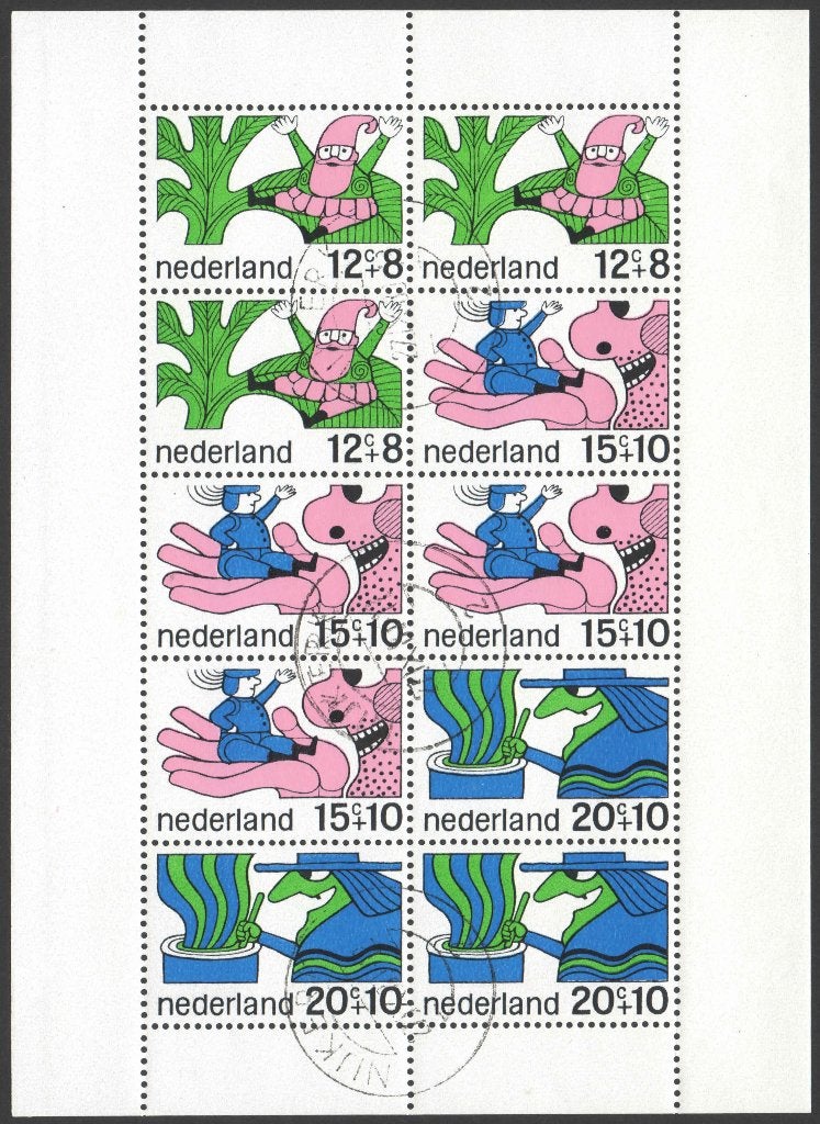 Nederland NVPH nr 917 gestempeld Kinderpostzegels 1968, Postzegels en Munten, Ophalen of Verzenden, Na 1940, Gestempeld