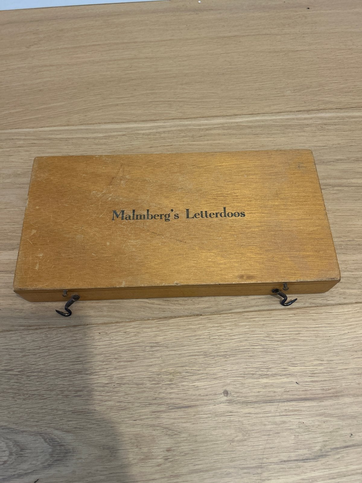 Malmberg's Letterdoos - Vintage Houten Educatief Speelgoed, Kinderen en Baby's, Ophalen, Gebruikt, Taal en Lezen