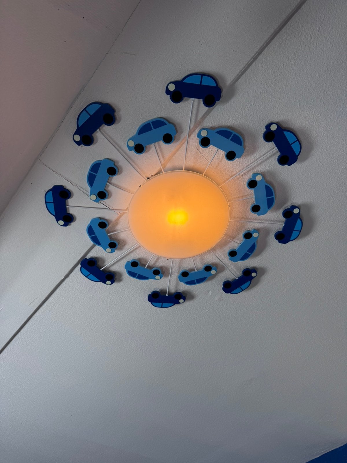 Kinderlamp plafondlamp autolamp, Huis en Inrichting, Lampen | Plafondlampen, Ophalen, Zo goed als nieuw