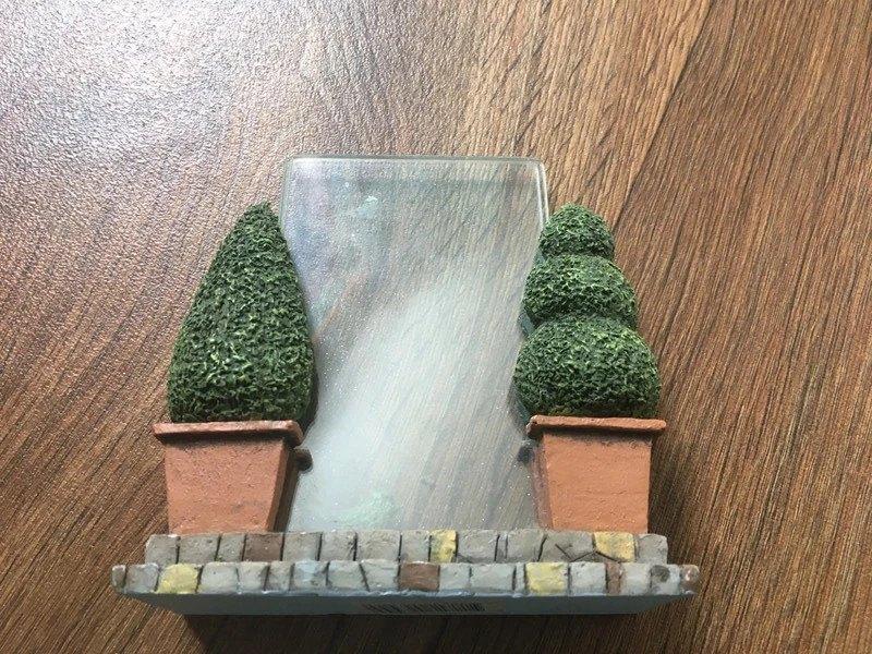 Fotolijstje met boompjes, Ophalen of Verzenden, Minder dan 50 cm, Schilderij, Minder dan 50 cm
