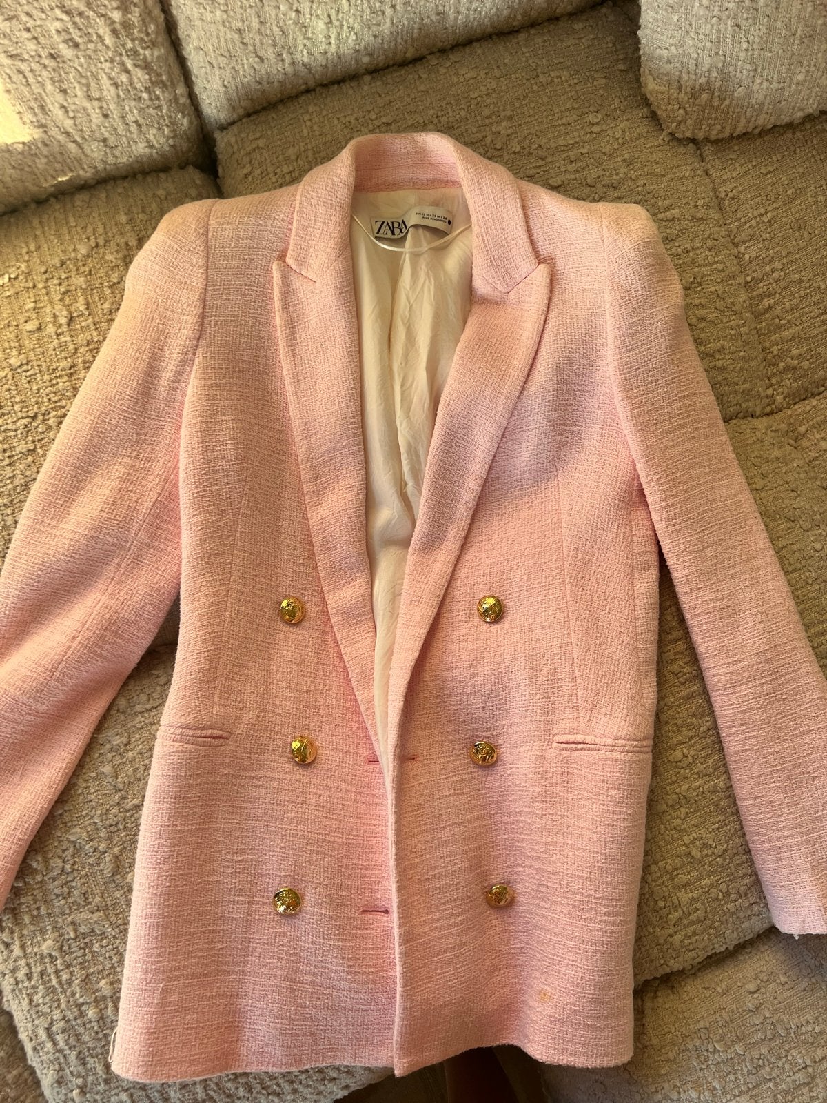 Zara roze colbert, Ophalen of Verzenden, Zo goed als nieuw, Jasje, Roze