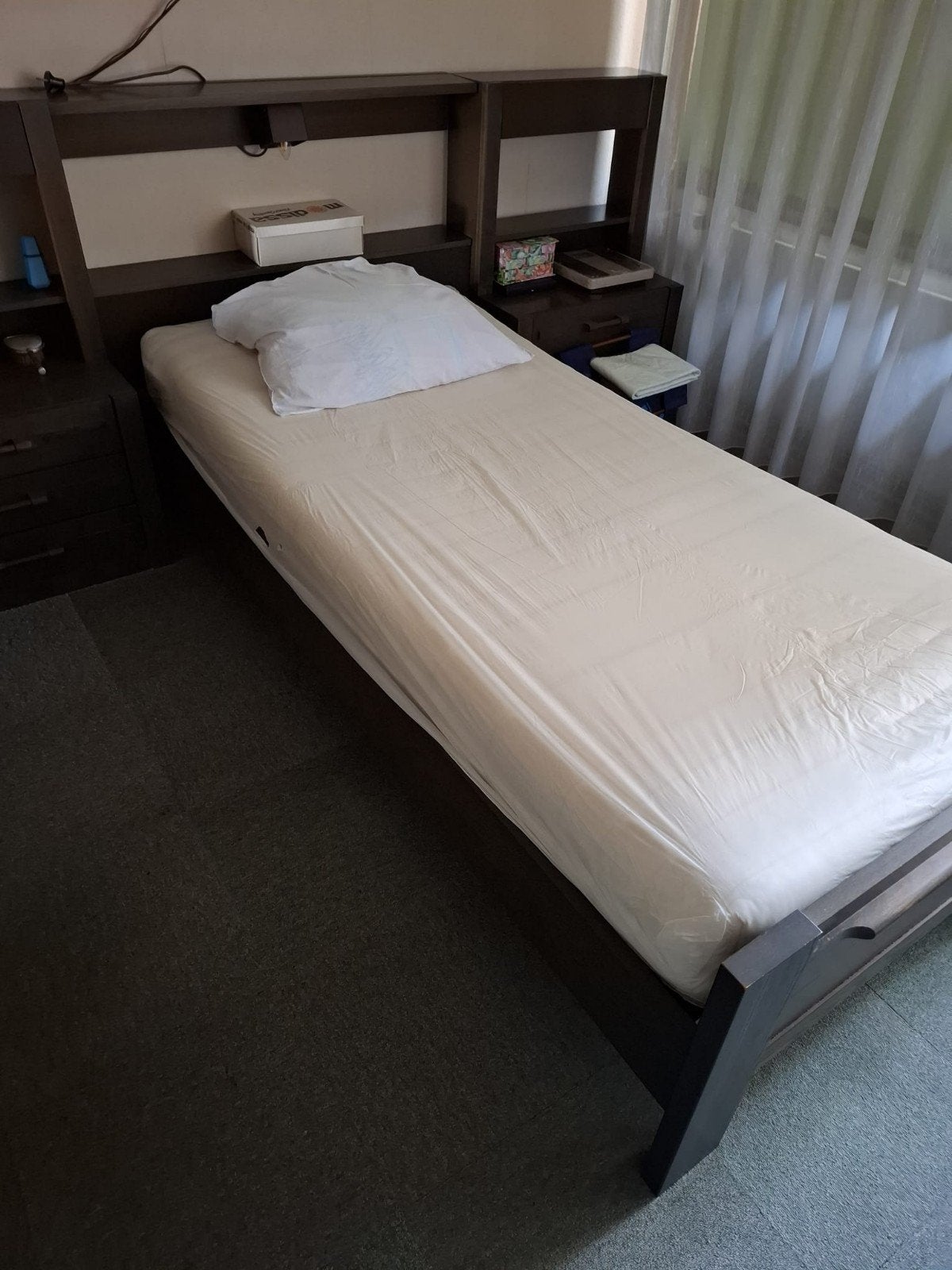 Eenpersoonsbed met spiraalbodem, Ophalen, Gebruikt, 90 cm, Eenpersoons