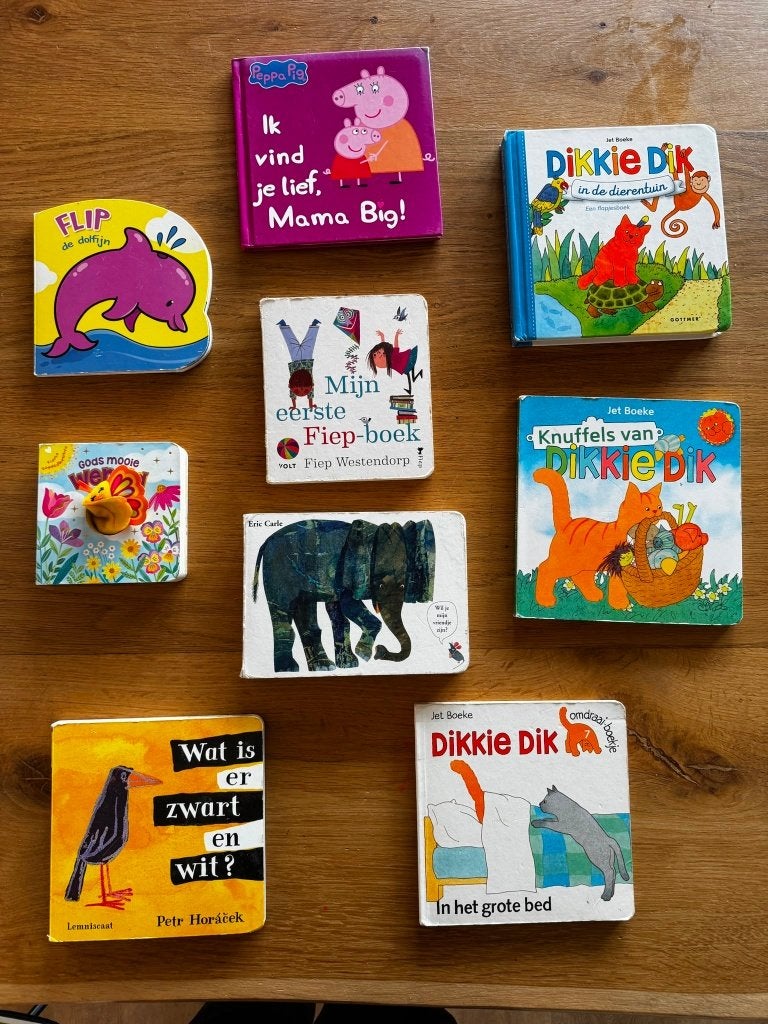 Pakket 9 Baby- & Peuterboekjes | Dikkie Dik, Peppa Pig, Fiep, Boeken, Kinderboeken | Baby's en Peuters, Ophalen of Verzenden, Gelezen