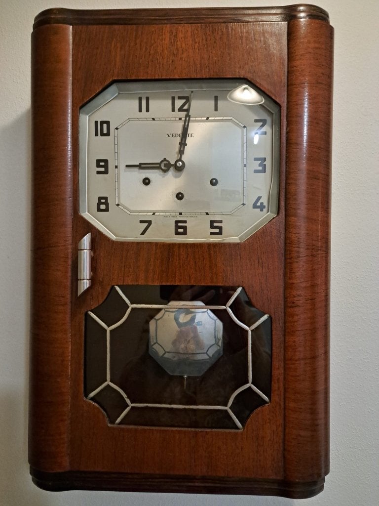 Art Deco Vedette wandklok, Antiek en Kunst, Ophalen
