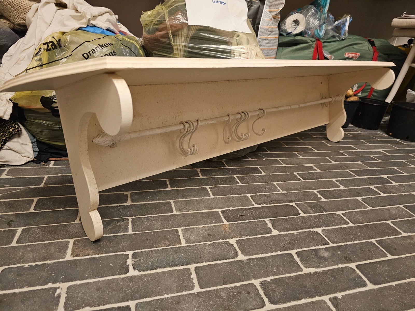 Witre houten console commode plank, Gebruikt, 100 cm of meer, Minder dan 50 cm, Ophalen