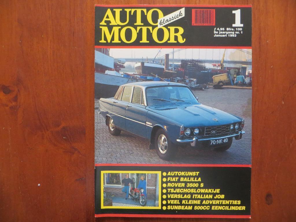 Auto Motor Klassiek 1 1993 Fiat Balilla, Rover 3500 S, Ophalen of Verzenden, Nieuw, Overige merken