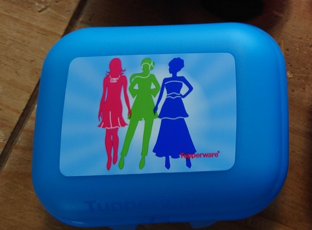 Tupperware Smartclipdoos Lunchdoos Large Powervrouwen NIEUW, Ophalen of Verzenden, Nieuw, Blauw, Overige typen