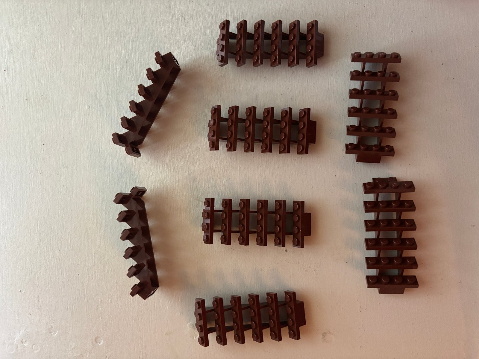 Lego bruine trappen stad modular 7 stuks, Ophalen of Verzenden, Gebruikt, Losse stenen, Lego