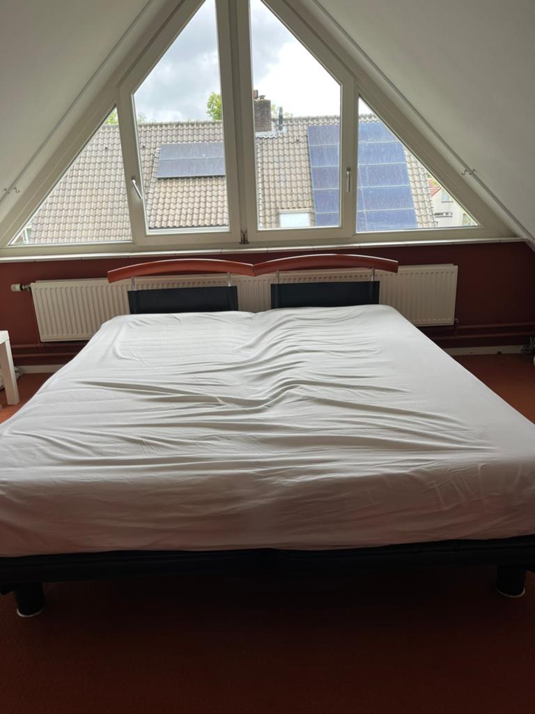 Auping bed 2x90x205cm verstelbaar met optioneel matrassen, Ophalen, 210 cm, Tweepersoons, Overige maten