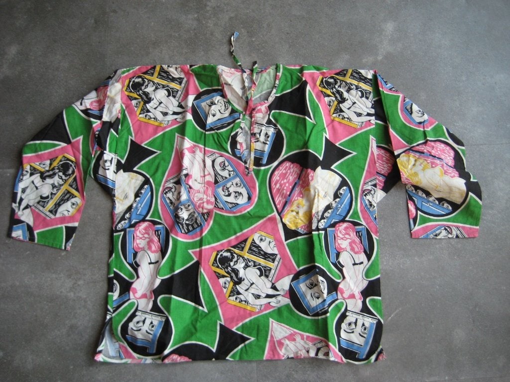 Vintage kiel met afbeeldingen van dames. mt S, Kleding | Heren, Carnavalskleding en Feestkleding, Carnaval, Ophalen of Verzenden