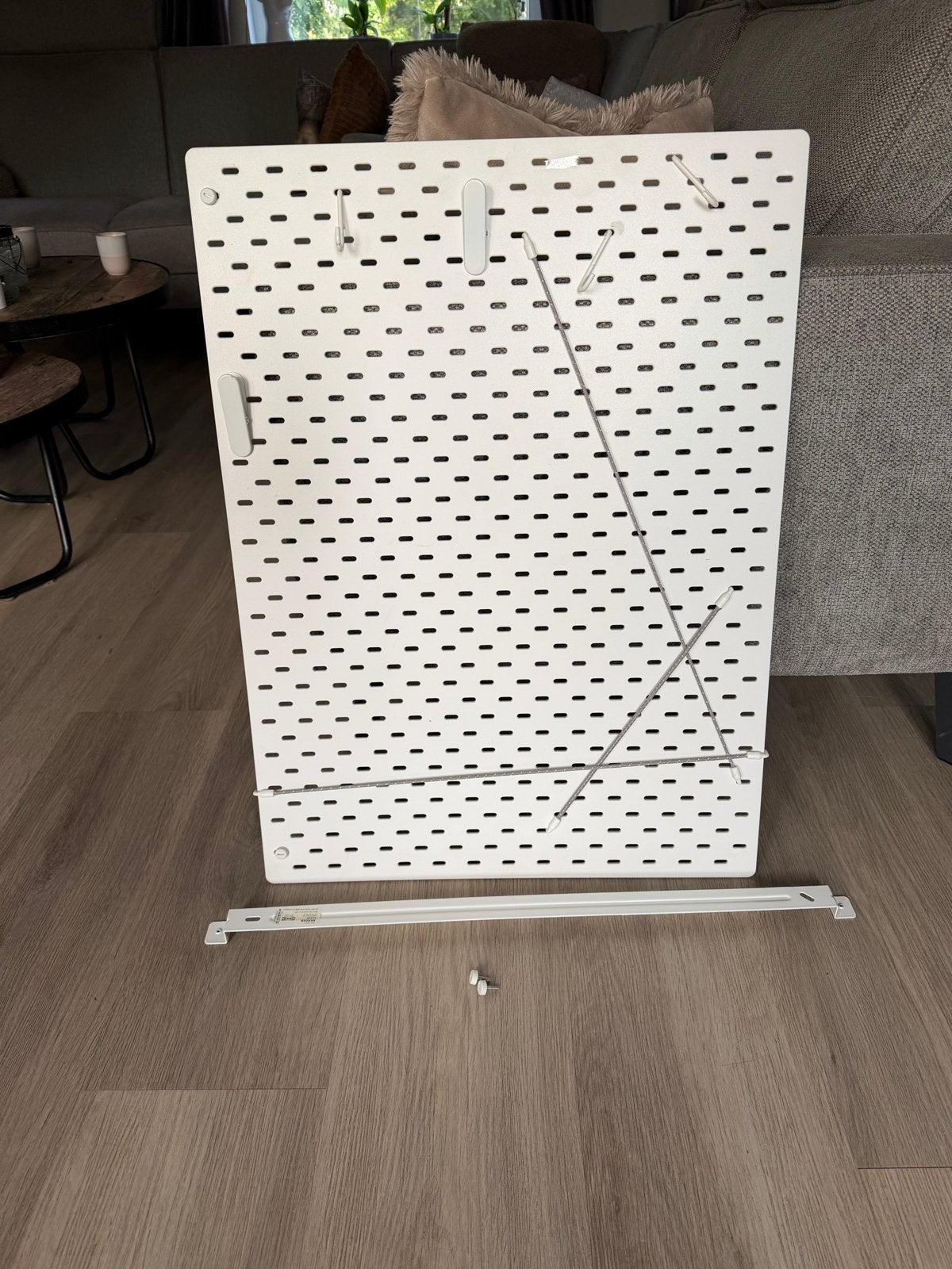 IKEA Skadis wandbord - Wit, Ophalen, Metaal, 76 cm, 56 cm
