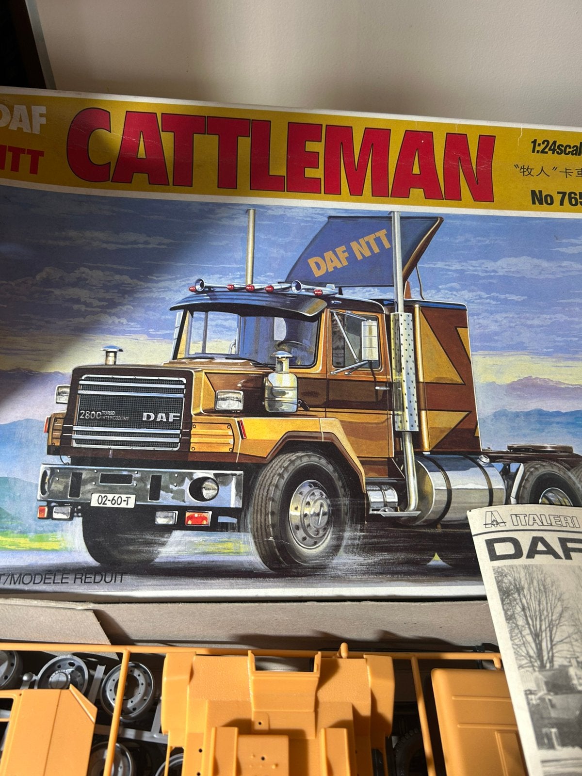 Italeri 765 cattleman daf ntt, Italeri, Groter dan 1:32, Ophalen of Verzenden, Zo goed als nieuw