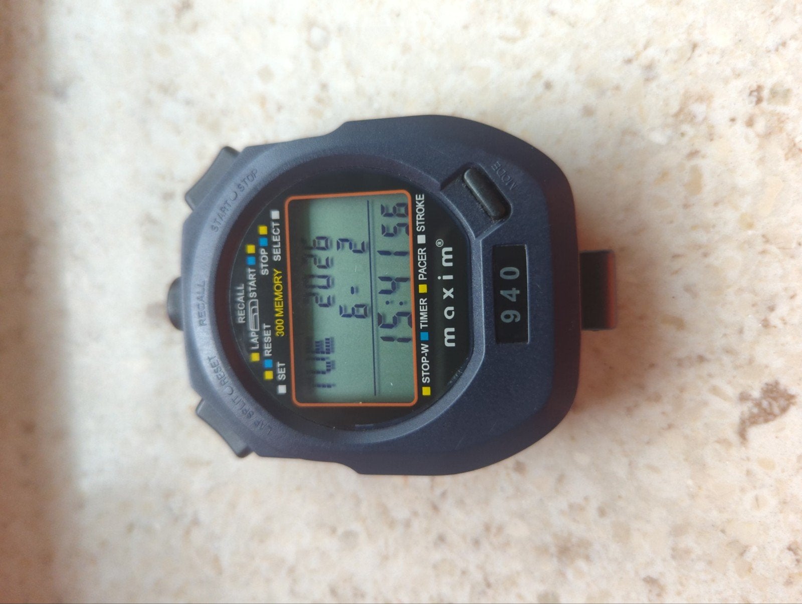 Maxim 940 Stopwatch - Nauwkeurige Tijdwaarneming, Zwart, Ophalen of Verzenden, Maxim, Gebruikt