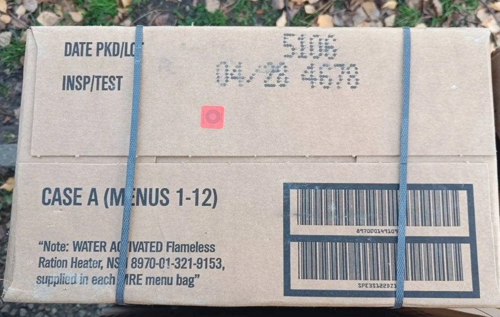 US Army MRE rantsoen Doos A 2028 Noodrantsoen Prepper DH, Ophalen of Verzenden