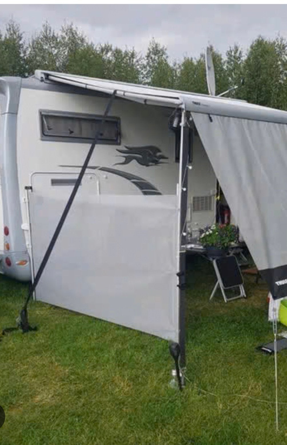 Thule Windscreen zijwand, Caravans en Kamperen, Caravan accessoires, Zo goed als nieuw, Ophalen