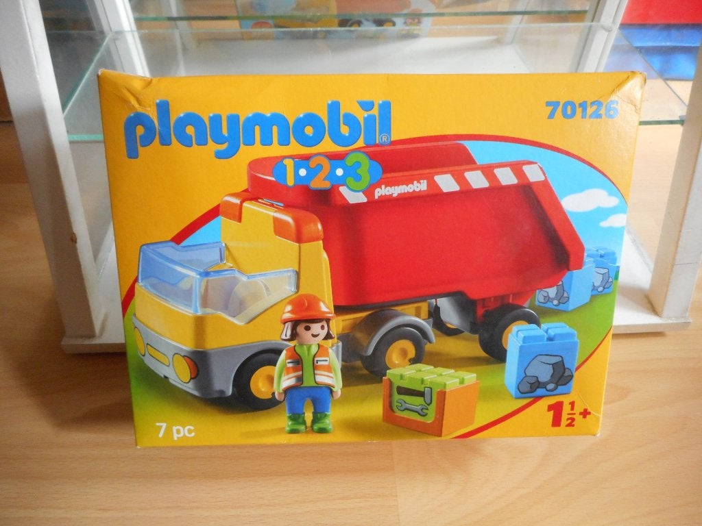 Playmobil 123 Vuilniswagen in Doos, Ophalen of Verzenden, Zo goed als nieuw