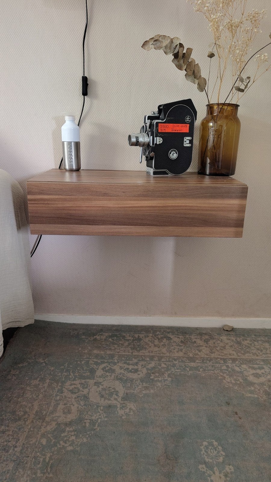 2x Zwevend Nachtkastje Sonoma Eiken - Modern & Landelijk, Ophalen, Overige materialen, Zo goed als nieuw, 45 tot 65 cm