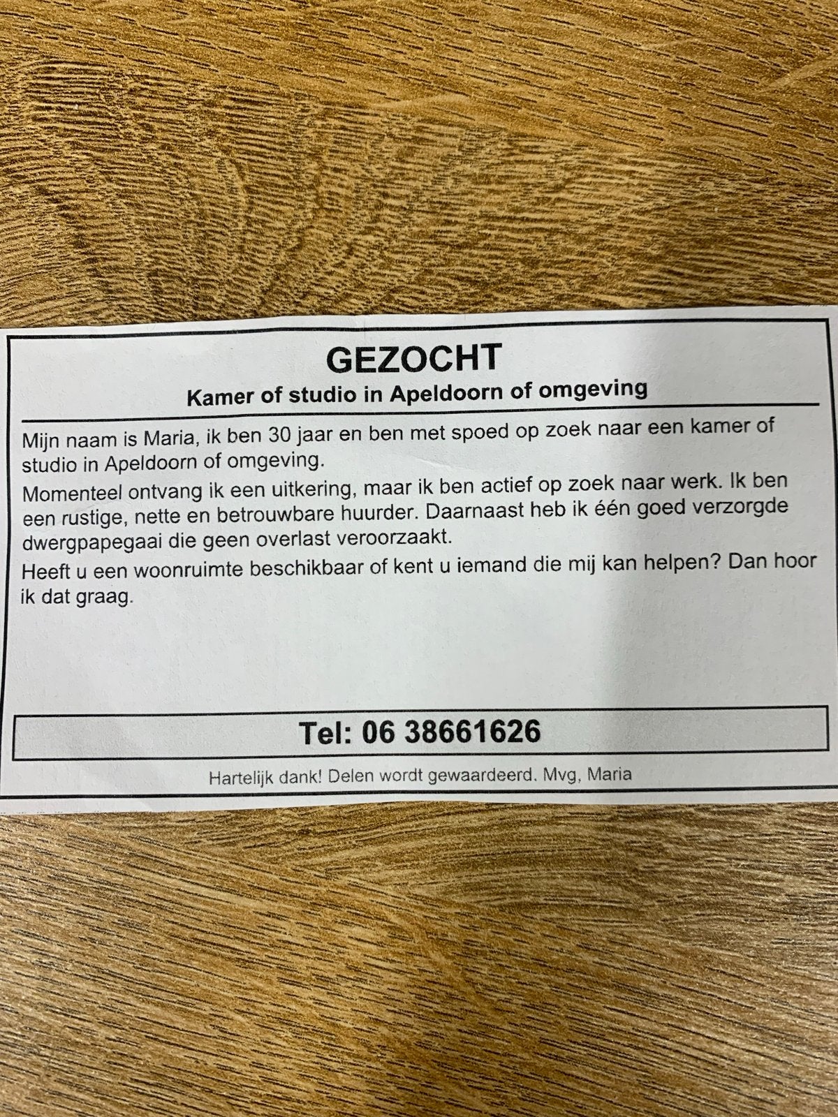 Opzoek naar een huurwoning in Apeldoorn.