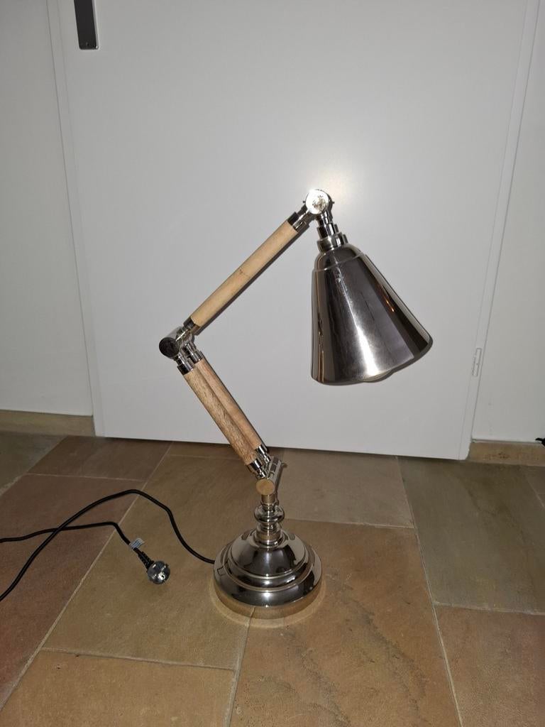 Riviera Maison Milano verstelbare tafellamp, Huis en Inrichting, Ophalen, Zo goed als nieuw, Hout, Minder dan 50 cm