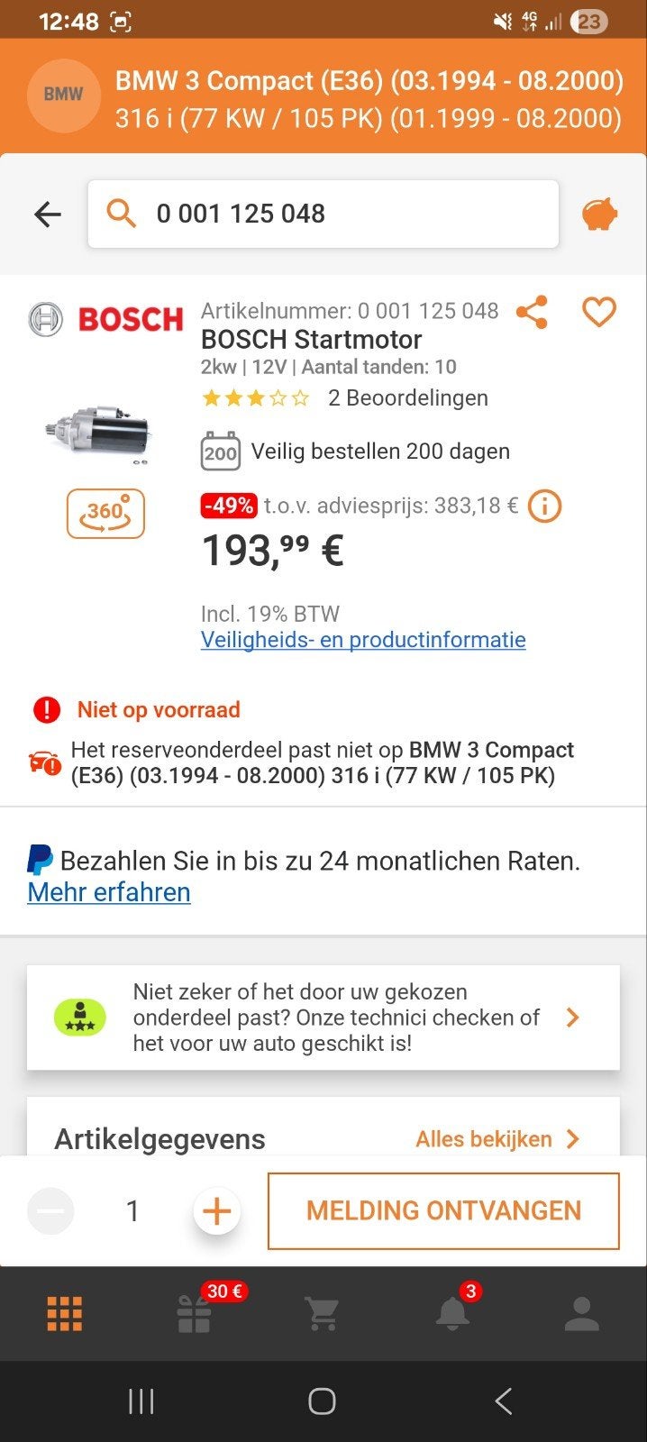 Startmotor, Ophalen of Verzenden, Nieuw