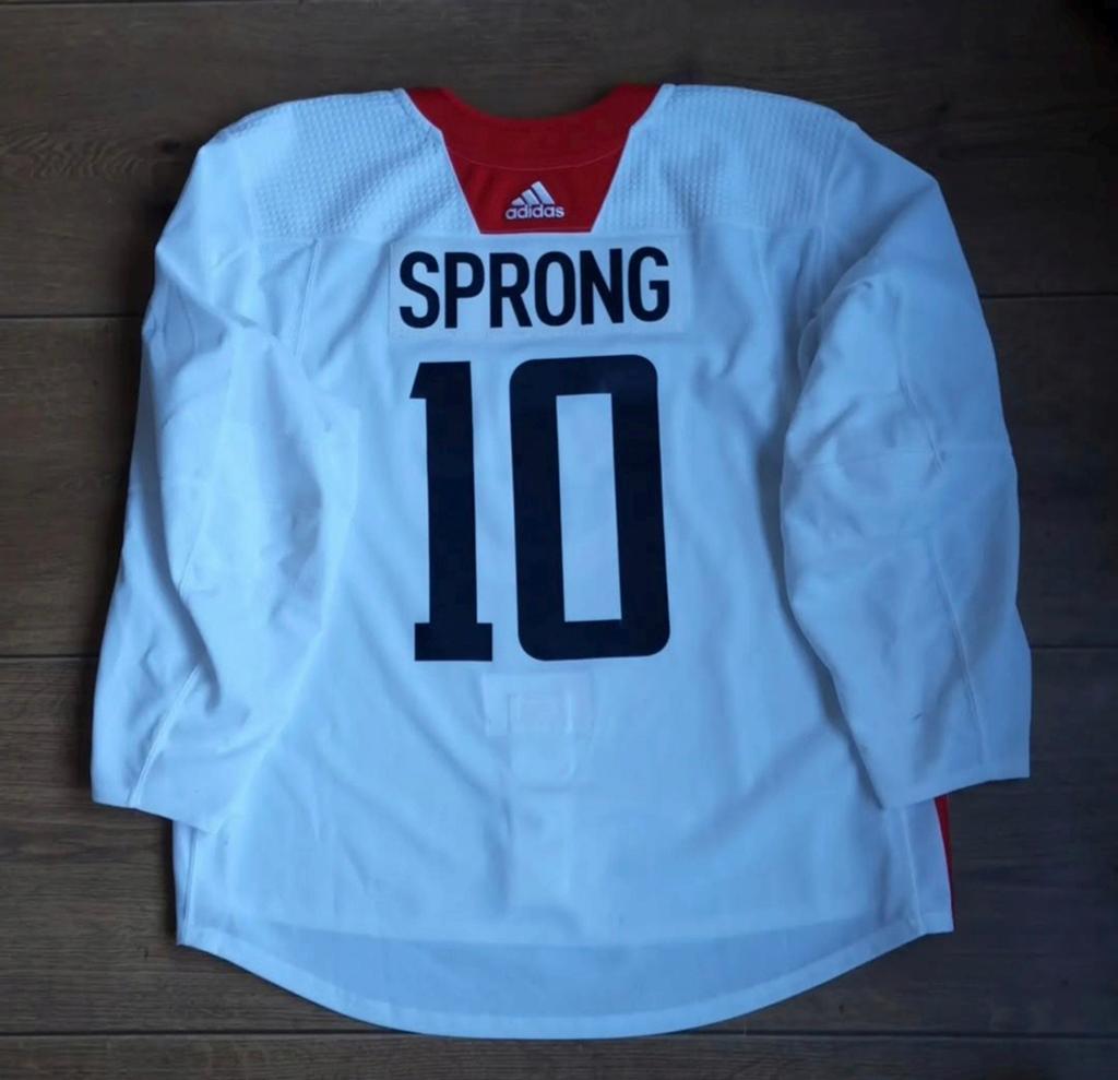 Washington Capitals Daniel Sprong gedragen shirt jersey NHL, Sport en Fitness, IJshockey, Ophalen of Verzenden, Gebruikt, Kleding