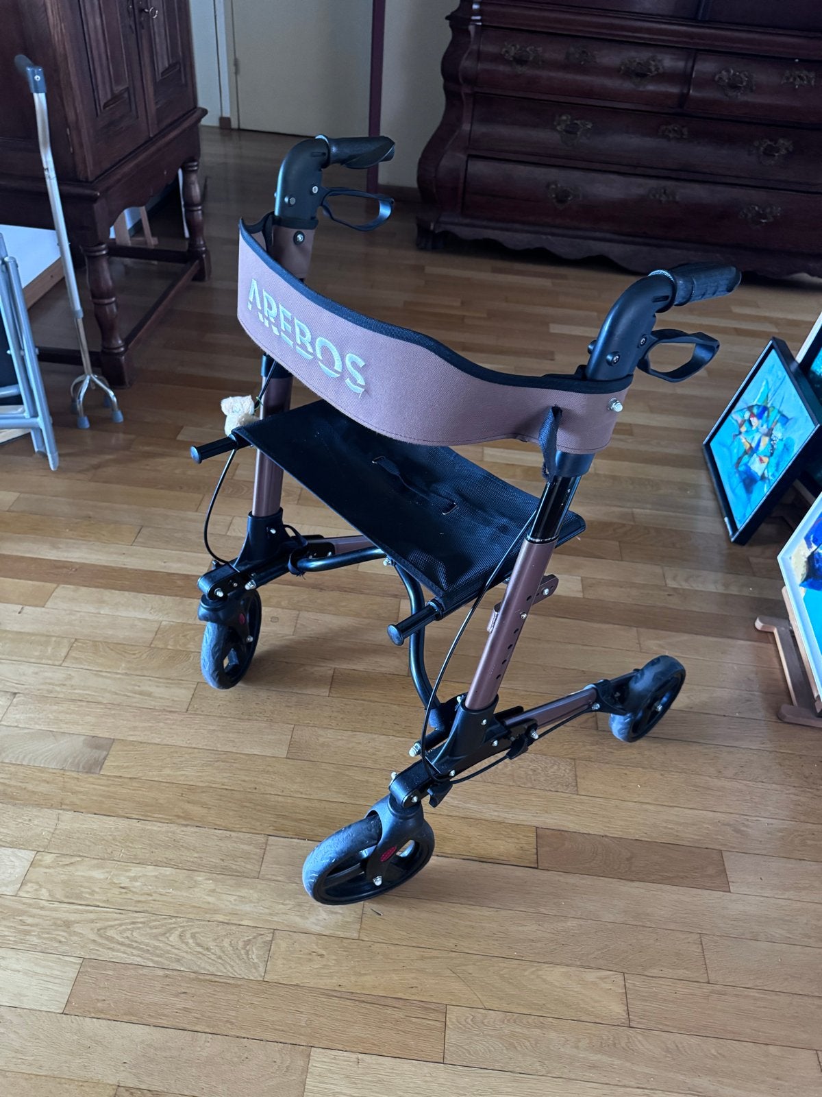 Arebos rollator zgan, Ophalen of Verzenden, Opvouwbaar, Zo goed als nieuw