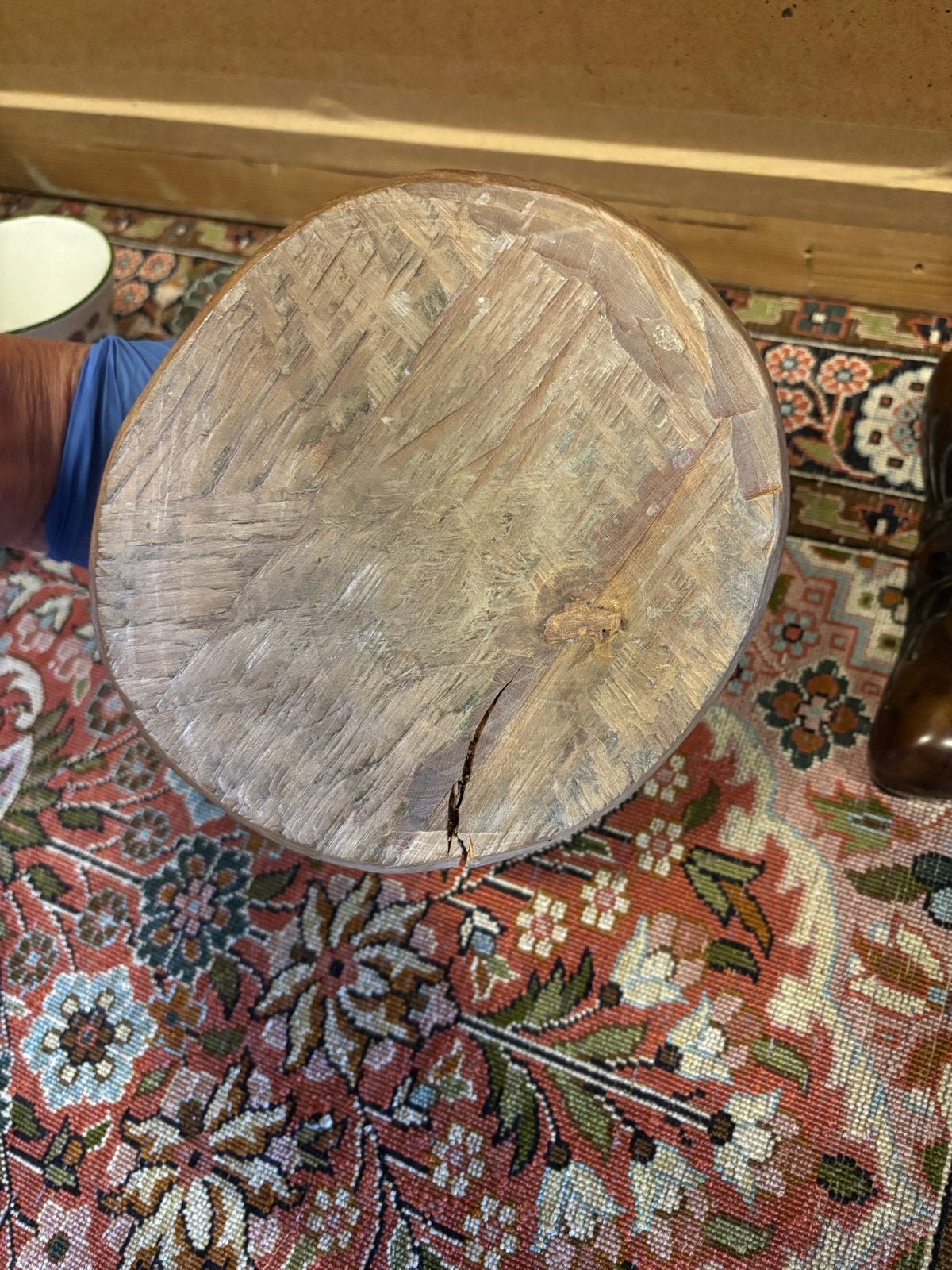 Twee Boeddhabeelden: Houten en Steen/Keramiek, Gebruikt, Ophalen of Verzenden, Hout, Nvt