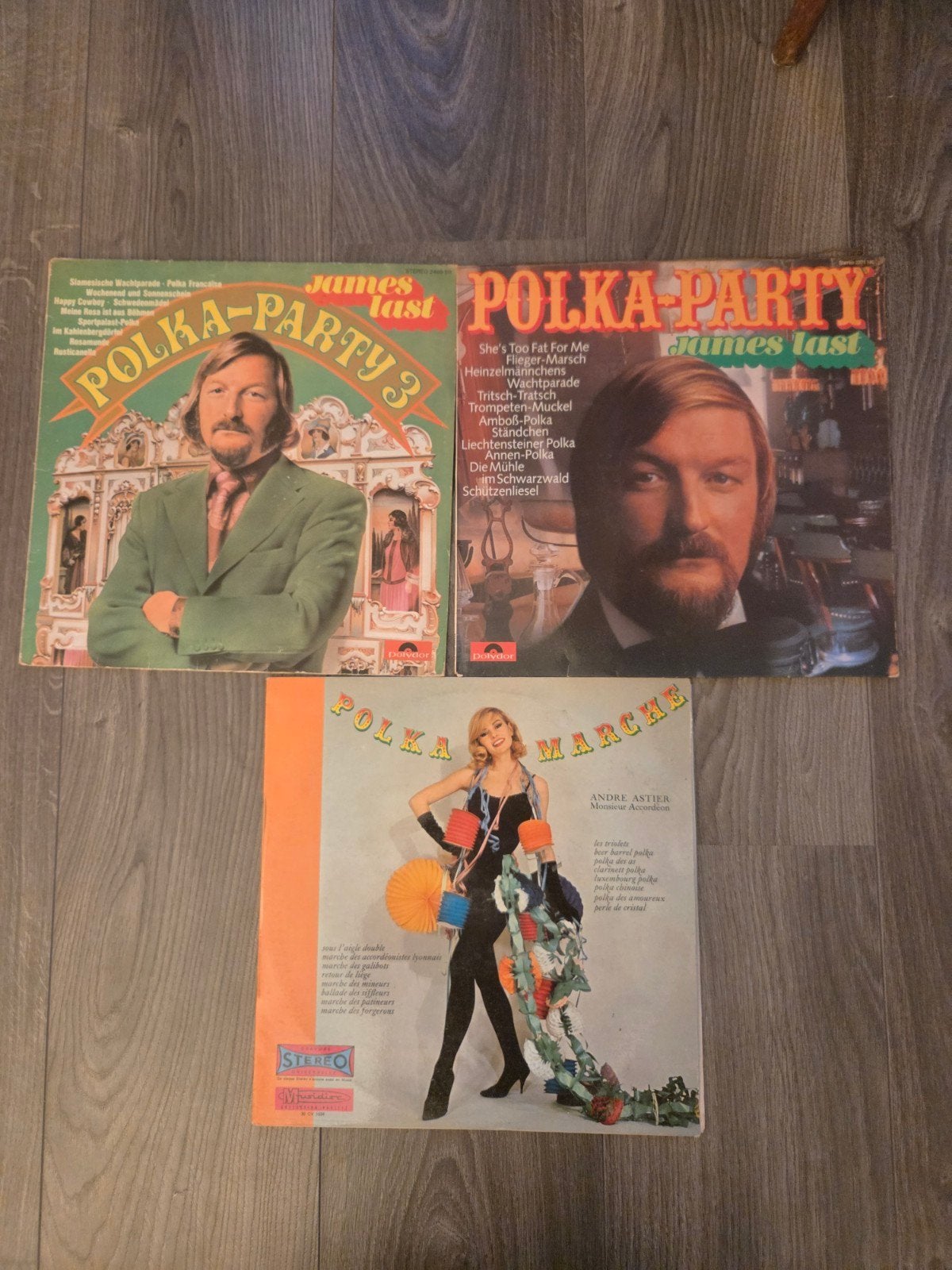 James Last Polka-Party LP's & André Astier Polka Marche, LP, Gebruikt, Overige genres, Ophalen of Verzenden