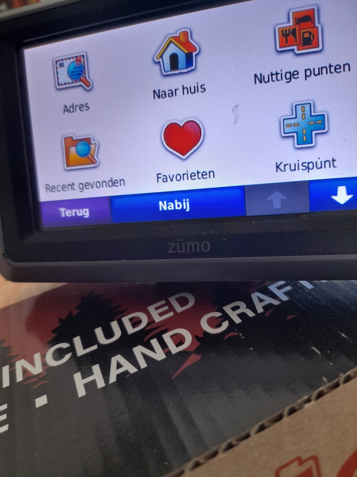Garmin 660 navigatie, Ophalen