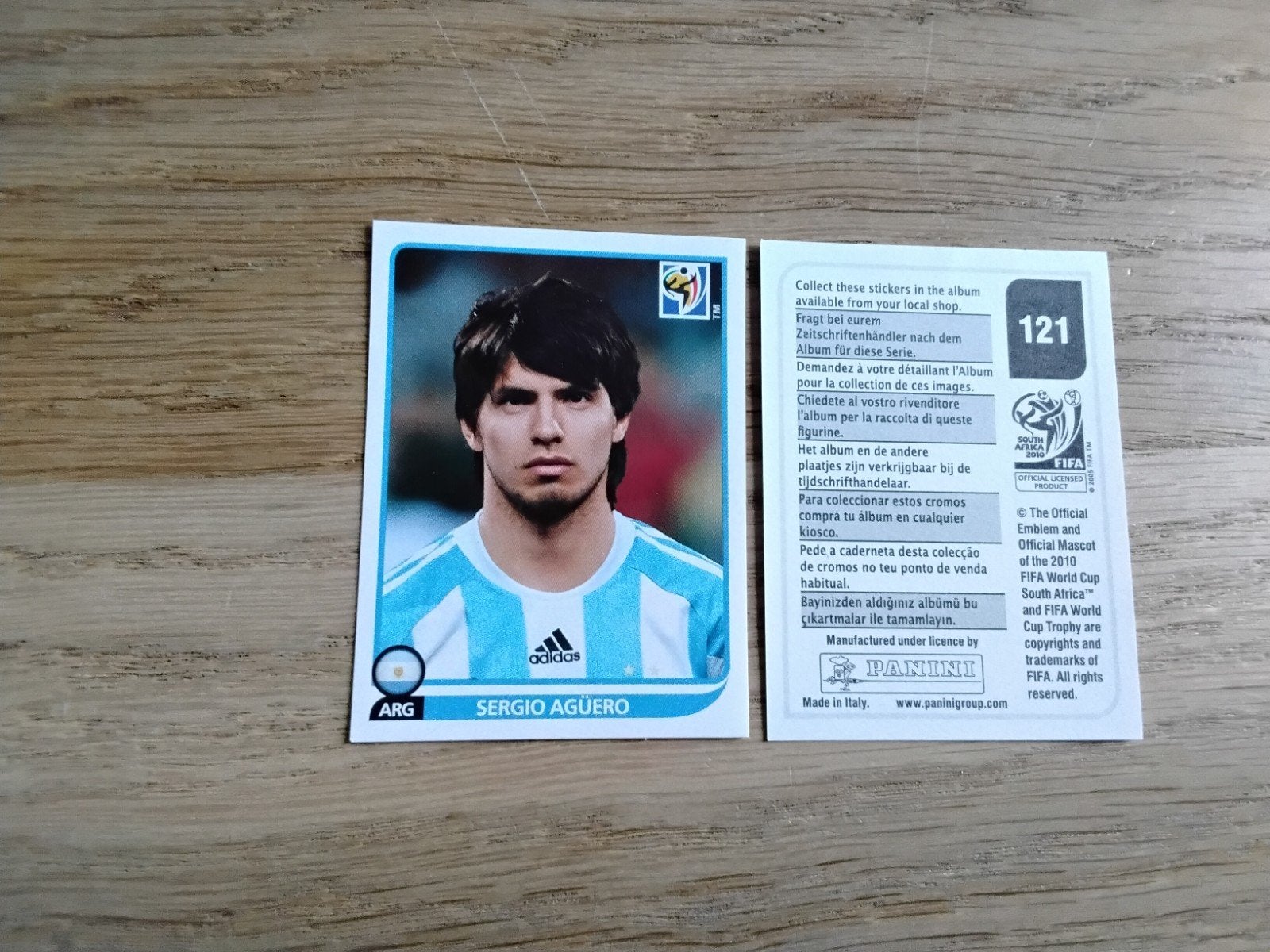 Panini WK 2010 Sticker Sergio Agüero Argentinië, Ophalen of Verzenden, Zo goed als nieuw, Poster, Plaatje of Sticker