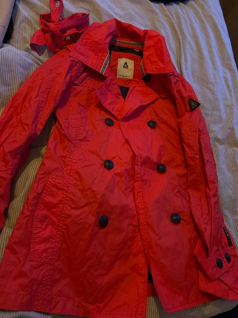 Rode trenchcoat van Gaastra, maat S, Ophalen of Verzenden, Zo goed als nieuw, Maat 36 (S), Rood