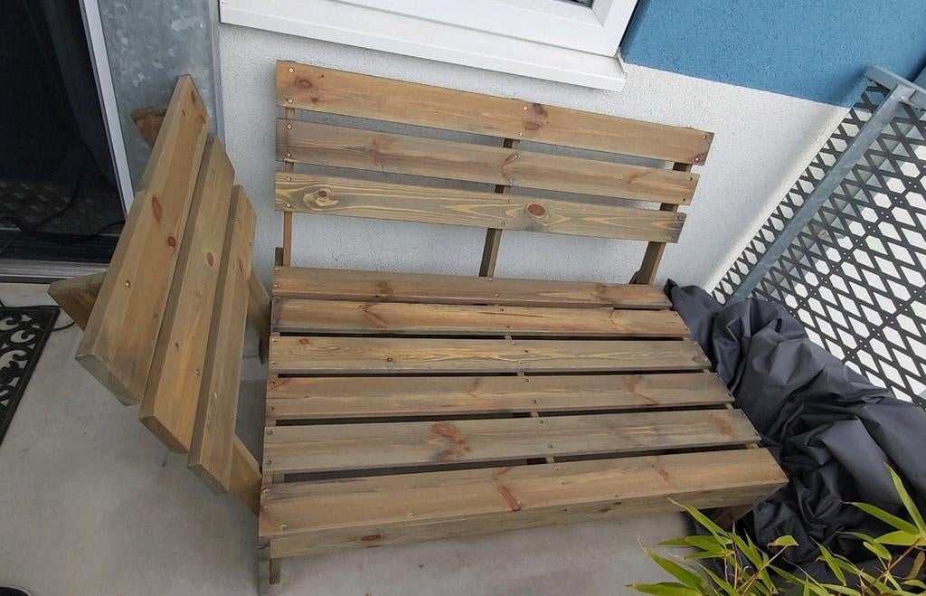 Palletbank
LUCCA Leenbakker incl kussens!, Ophalen, Zo goed als nieuw, Hout