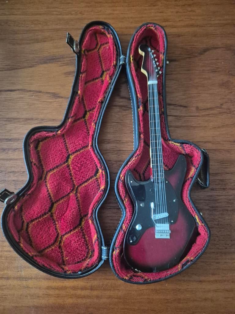 Miniatuur gitaar met koffer, Ophalen of Verzenden, Overige merken