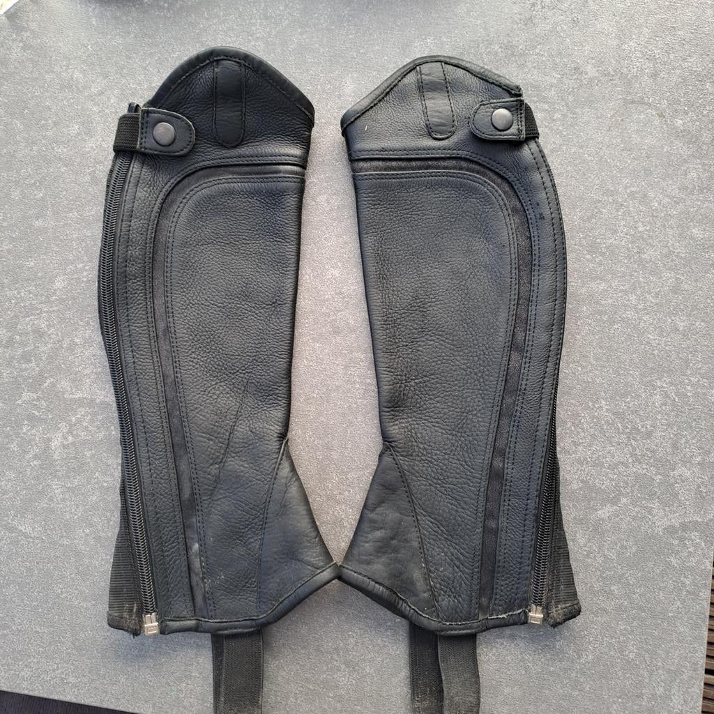 Mondoni leren chaps, Kinderen, Dressuur, Ophalen of Verzenden, Zo goed als nieuw