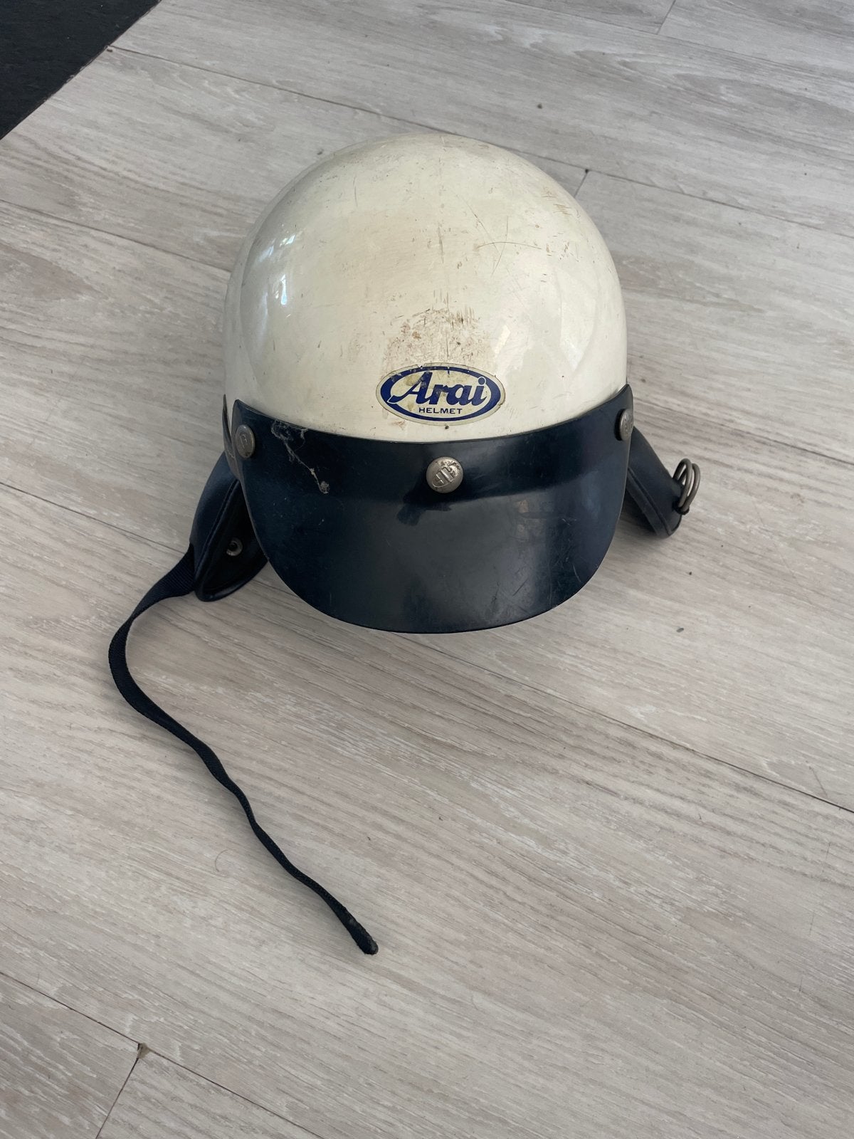 Vintage Arai Motorhelm - Wit, Jaren '70, Ophalen, Tweedehands, Heren, Overige typen