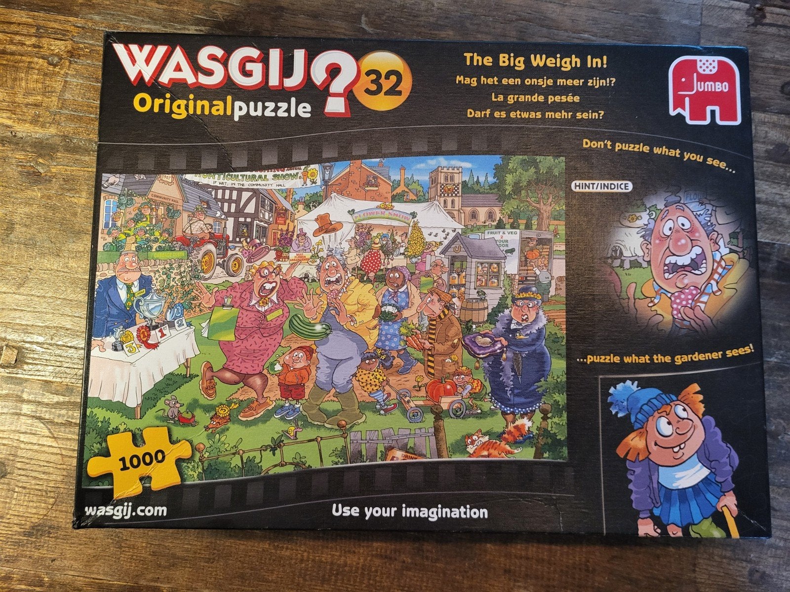 Wasgij Original Puzzel 32 - The Big Weigh In! (1000 stukjes), Ophalen of Verzenden, 500 t/m 1500 stukjes, Zo goed als nieuw