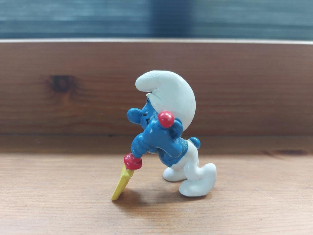 Luiwammes smurf met schep 20043 De Smurfen, Ophalen of Verzenden