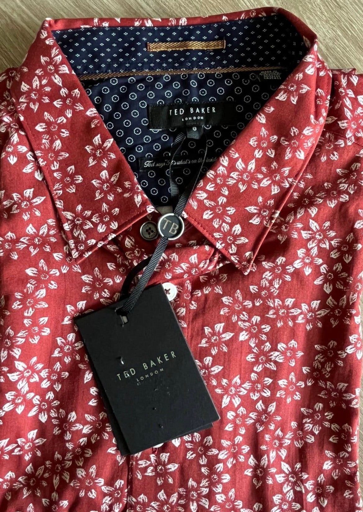 Ted Baker korte mouw overhemd,maat 6(XXL), nieuw,wvp €121,00, Kleding | Heren, Overige kleuren, Nieuw, Ophalen of Verzenden, Overige halswijdtes
