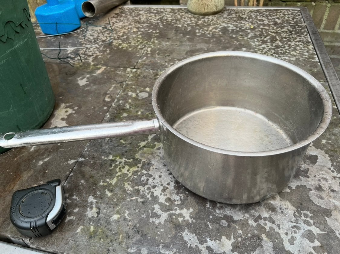 Grote steelpan, Ophalen of Verzenden, Zo goed als nieuw, Rvs, Pannenset