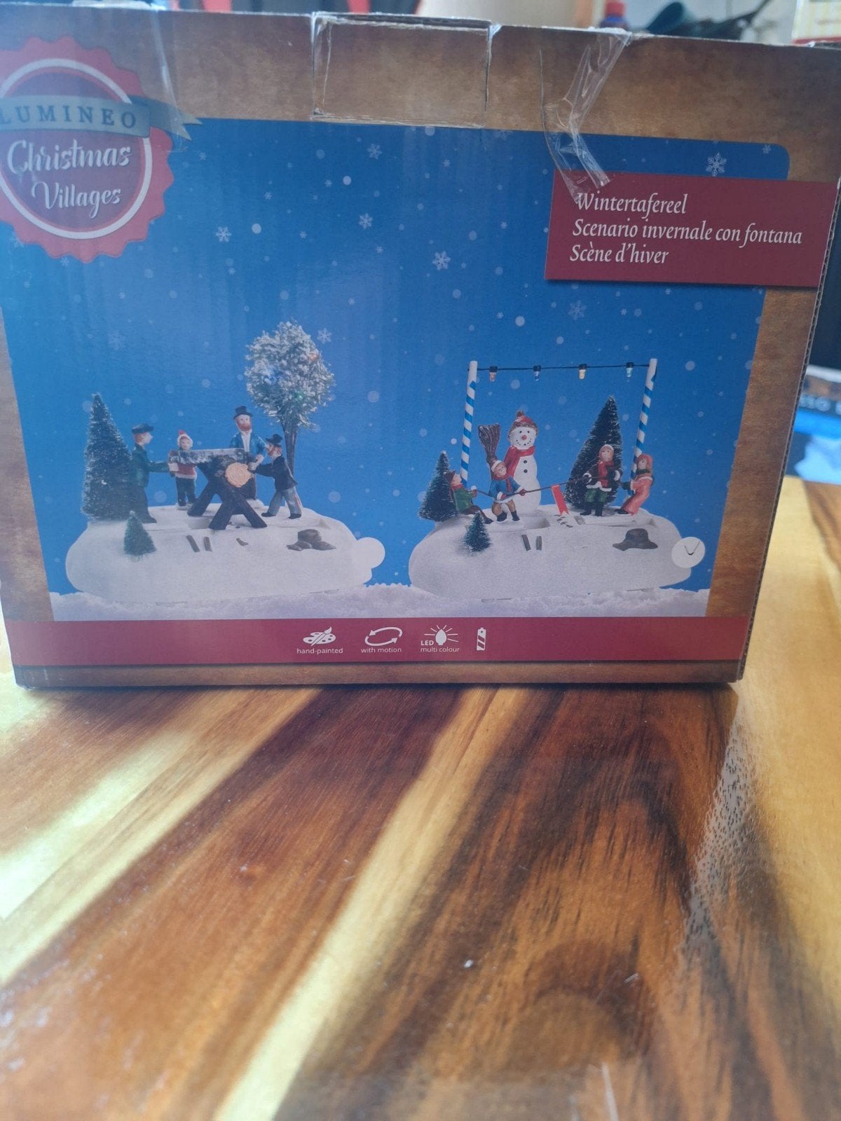 lumineo houtzagers kerstdorp, Ophalen of Verzenden, Zo goed als nieuw