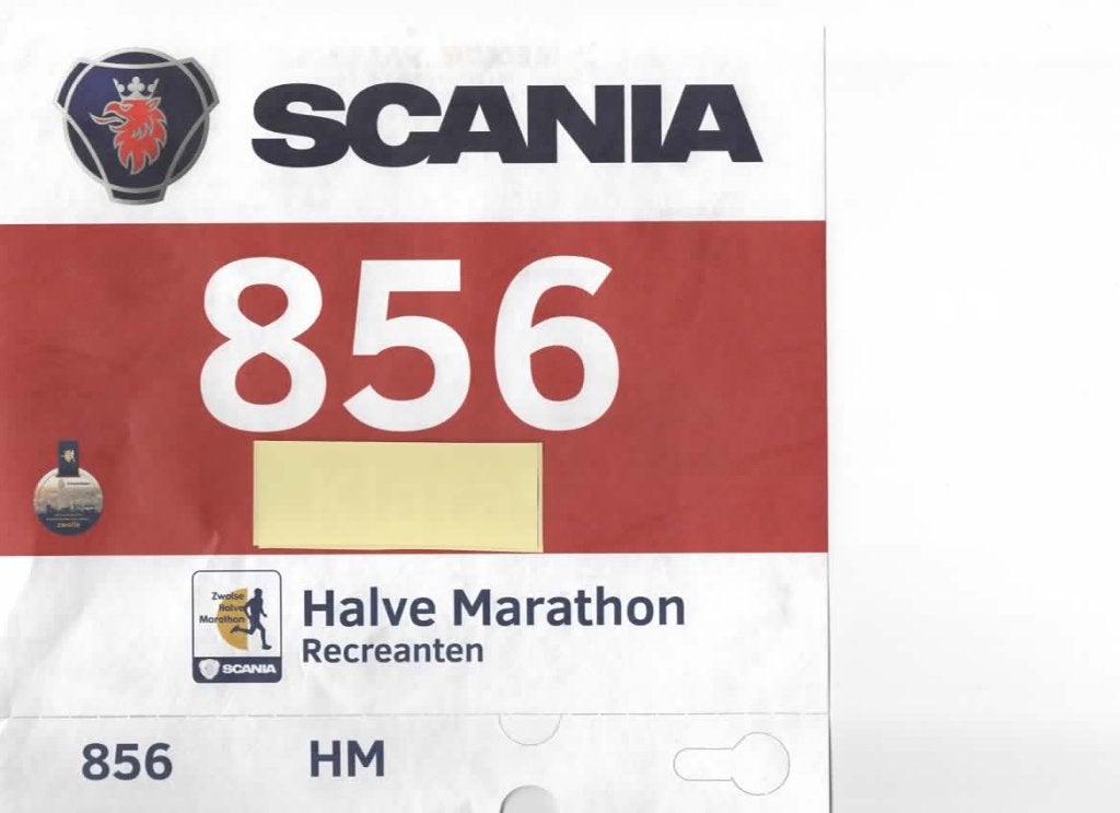 Startbewijs Scania Halve Marathon Zwolle, Eén persoon, Juni